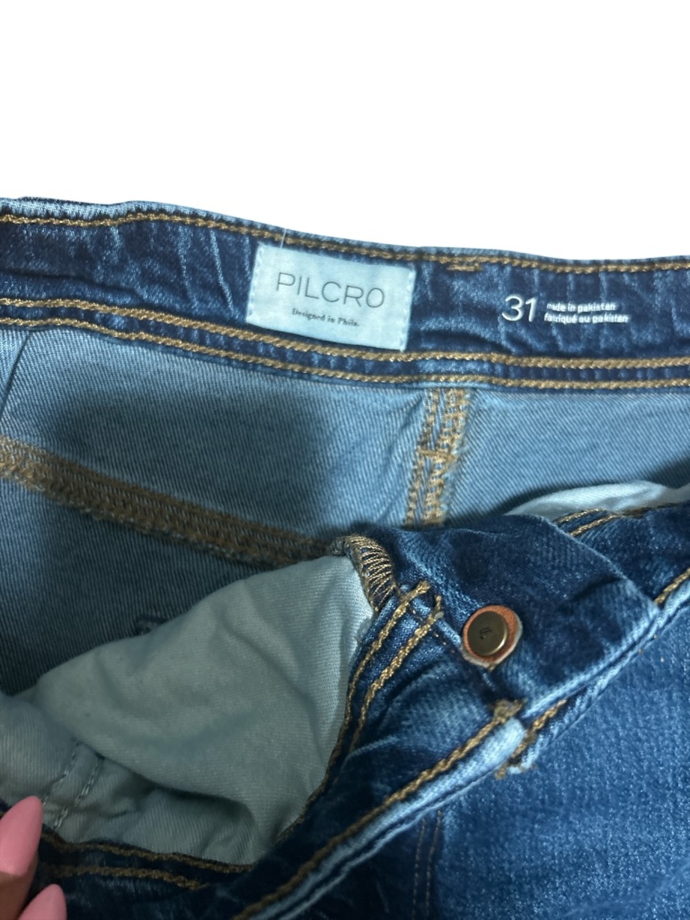 Anthropologie Pilcro Jeans Sz 31 High Rise Wide Leg Medium Wash Relaxed baggy - Picture 5 of 8